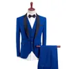 Men Suits Plus Size Three Pieces Set Pants+Dress Suit+Vest Business Casual Wedding Engagement Groom Professional Formal Party Blazer