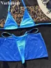 ملابس السباحة للسيدات مع HALTER MINI MICRO THONG BIKINI أنثى ملابس السباحة نساء ثلاث قطع يضع بدلة الاستحمام