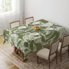 Table Cloth American Retro Green Tablecloth Geometric Printing Coffee Decoration Outdoor Picnic Round