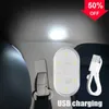 Ny bil LED Wireless Touching Night Light High Lightness Car Interior Reading Lamp USB Laddning Illumination Mini Light