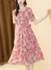 Vestidos de festa moda de seda de alta qualidade para mulheres 2023 vestido de verão feminino magro midi boho sukienka zjt2245