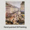 Oeuvre faite à la main sur toile Rue Saint-lazare Paris Camille Pissarro Peinture Campagne Paysages Bureau Studio Décor