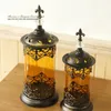 Bougeoirs Marocain Européen Candélabre Vintage Classique Bronze En Fer Forgé Porte-Verre Décoration De Mariage Centres De Table