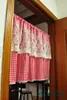 Rideaux rideaux pour cuisine fenêtre rouge blanc vichy carreaux carreaux court dentelle armoire couverture