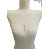 Chaînes été Sexy poitrine chaîne soutien-gorge Bikini métal corps bijoux pour femmes plage harnais cristal décoration