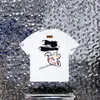 xinxinbuy T-shirt da uomo firmata 23ss Graffiti back duck Stampa modello manica corta cotone donna bianco verde XS-XL