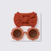 2 pièces/lot mode lunettes de soleil mignon doux doux Nylon élastique bandeau ensembles pour bébé filles chapeaux enfants cheveux accessoires