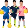 Jerseys Kids Football Jersey Tracksuit Child Soccer Sports Uniforms Girls Play Ball Sportswear Kits Vest Children's Football Suit 230606