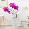 Decorative Flowers 1Pc Long Artificial Butterfly Orchid Real Touch Simulation Phalaenopsis Flower Wedding Decoration Home Decor