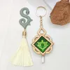 Keychains Game Genshin Impact Baizhu Cosplay Keychain Eye Of God Vision Unisex Snake Tassels Pendant Key Chains Costume Prop Gifts