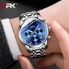 Zegarek na rękę Oryginalną kwarcową zegarek dla mężczyzn stal nierdzewna wodoodporna Luminous Chronograph Sports Fashion Sukienka męska