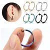 Orecchini a cerchio 2 pezzi/set catena lunga per donna uomo acciaio inossidabile cartilagine piercing polsino ciondola goccia scalatore doppio