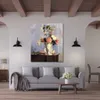 Bukett med blommor handgjorda Camille Pissarro målning Landskap Impressionist Canvas Art for Entryway Decor