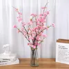 Fleurs décoratives 109 cm Blossom de cerise artificielle longue branche de mariée en soie décoration maison chambre jardin bricolage vase faux décor de fleur