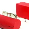 Herren-Sonnenbrille Carti-Brille Designer-Sonnenbrille Damen Metallspiegelbein mehrere Farben Geschäftsangelegenheiten quadratische Brille Eleganz Mit Originalverpackung und Etui