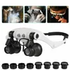 Magnifying Glasses Magnifying Glasses 10X 15X 20X 25X Led Light Lamp Head Loupe Jeweler Headband Magnifier Eye Glasses Optical Glass Tool Repair 230606