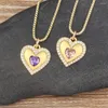 Catene AIBEF Sweet Romance a forma di cuore con ciondolo in strass lucido Collana da donna Elegante gioielli femminili Anniversario Bellissimo regalo per gli amanti