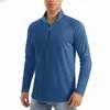 MAGCOMSEN UPF50 T-shirt pour homme Protection solaire UV Manches longues Randonnée Chemises de pêche Séchage rapide 1/4 Zip Été Pull Hauts d'entraînement L230520