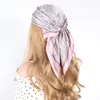 Sarongs Silk Scarf Women Plaid Print Summer Hair Accessories Bandana Turban Headbands Bandeau Cheveux Kerchief Headscarf Foulard Femme 230605