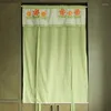 Curtain Floral Embroidery Balloon Valance American Retro Cotton Half-Curtain For Kitchen Cabinet Door Small Window Roman