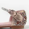 2023 printemps et été nouvelles filles strass princesse chaussures enfants petites chaussures en cuir filles bébé sandales Baotou à semelle souple