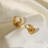 Boucles d'oreilles créoles ALLME romantique évider coeur d'amour métallique pour les femmes en gros boucle d'oreille suspendue en acier inoxydable Non ternissant