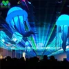 3 m lange hängende aufblasbare Qualle mit LED-Streifen und integriertem Gebläse, Party, Hochzeit, Bühne, Nachtclub, Dekoration, Ballon