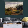 Canvas Art Impressionist Entering A Village Camille Pissarro Landscape Painting Handmade Romantic Decor for Kitchen