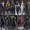 25-28 СМ Play Arts PA Kai Final Fantasy VII FF7 Cloud Strife Tifa Фигурка ПВХ Фигурка Коллекция Аниме Модель Игрушки Куклы Подарки L230522