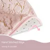 Tapis en fausse fourrure rose rond doux et moelleux en fourrure de lapin pour salon avec Texture de marbre doré tapis de bain pour enfants R230607