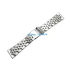 Jawoder Watchband 22mm 24mm Full polerat rostfritt stål Watch Band Rem armband Tillbehör Silveradapter för Superocean261Z