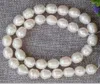 Loose Gemstones Jewelry Natural 10-11MM White Rice Freshwater Pearl Beads 15''