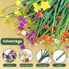 Decorative Flowers 10 PCS Bundles Artificial Outdoor Faux Plastic Greenery Plants Plant