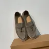 Loro Piana Casual Shoes Summer Charms Walk Soede Moccasins Мужчины Женщины дизайнерские кроссовки кожа