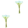 Декоративные цветы 20 шт. Голубая искусственная калла -лилия свадебные букеты