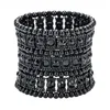 Kette Klassische Mode Luxus Armbänder für Frauen Breite Retro Punk Kristall Einziehbare Gewebte Perlen Armband 230606