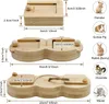 Toys 3 PCS Hamster Anriching Foraging Toys Guinea Pig Toys Bamboo Interactive Hide Treats for Small Animals Rabbit Chinchilla Bunny