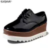 Nowe jesień kobiety kliny Buty Platforma Oxford Women Buty Fashion Buty swobodne buty Kobietowe Kobiety Sneakers L230518