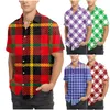 Camisas casuales para hombres Hombres 39 Titular de la camisa experto Estereoscópico Turn Collar Mangas cortas Estancias para Camisa Social Hombre