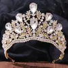 Grampos de cabelo Barroco Crown Bling Rhinestone Tiaras Para Mulheres Meninas Noiva Acessórios de Casamento Grandes Tiaras Princesa Diadema Noiva Jóias