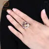 Cluster Rings Gem's Ballet Multicolor Natural Garnet Citrine Smoky Quartz Gemstone 925 Sterling Silver Cocktail Ring For Women smycken