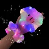 LED Luminous Bands Scrunchies Women Girls Headwear Rope Prosty nadgarstek pierścienie opaski gumowe akcesoria 20pcs