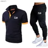 2 Delige Set Mannen Daiwa Vissen T-shirt Shorts Zomer Polo Korte Mouwen Broek Dunne Broek SportKleding Mannen Basketbal Shirt L230520