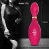 Dispositif de succion de bowling mamelon clitoridien Double langue léchant bâton vibrant appareil féminin produits sexuels