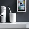 組織バスルーム携帯電話スタンド防水ボックス穿孔フリーインストール携帯電話ストレージボックス自己肥沃なシャワーアクセサリー