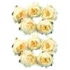 Dekorativa blommor 10st unik visuell effekt vattenfria Handcrafts Faux Rose Head Crafts Accessories Silk Flower Fake