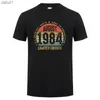 Summer Born in 1984 June May T Shirt Short Sleeve Made March In October November Every Month of 1974 Tees Birthday Gift SD-005 L230520