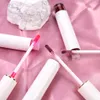 105 cores Óleo labial Brilho labial pérola Transparente Esmalte labial Tubo redondo Brilho labial Tubo branco sem logotipo