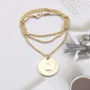 19Style Luxury Designer Double Letter Pendant Halsband 18K Gold Plated Crysat Pearl Rhinestone Sweater Halsband för kvinnor Bröllopsfest Jewerlry Tillbehör C13