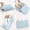 Storage Bags 8Pcs Packing Cubes Travel Luggage Organizer Suitcase Cases Clothes Shoe Tidy Pouch Bag Toiletries Wash